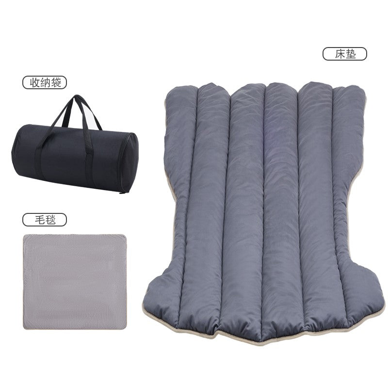 Saltea Speciala de Calatorie, Flippy, Tesla Model Y / 3, Montare pe masina, pentru Camping, Portbagaj, Spate, pentru Dormit in Aer Liber, Geanta si Perna Incluse, Gri-0