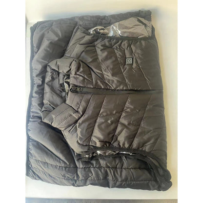 Vestă Unisex Incălzită, Flippy, din Bumbac, cu 4 zone de Incălzire, Toamnă-Iarnă, Incărcare USB, Neagră, Marimea S-11