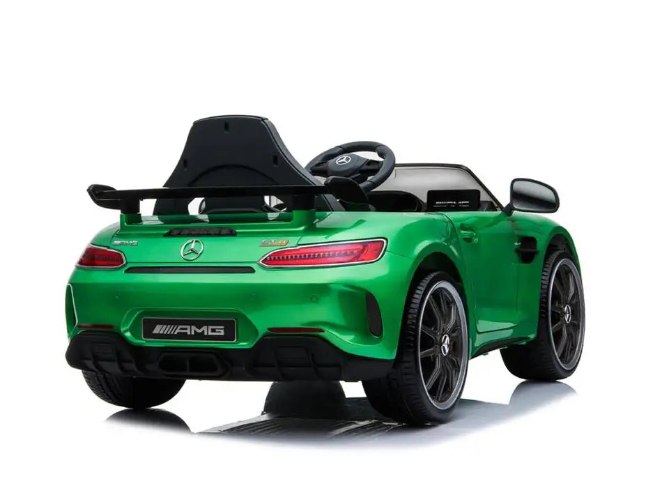 Mașinuță Electrică Copii Mercedes Benz GTR AMG | Roti Spumă EVA | Scaun Piele | 50W | 12V | Verde