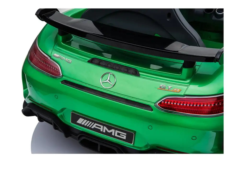 Mașinuță Electrică Copii Mercedes Benz GTR AMG | Roti Spumă EVA | Scaun Piele | 50W | 12V | Verde