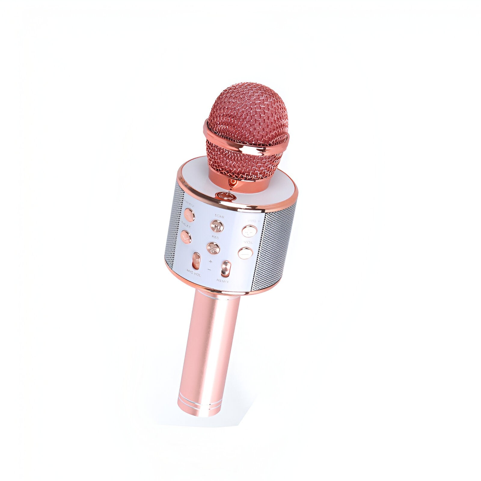 Microfon Karaoke, Flippy, pentru Copii, Bluetooth, Boxa Incorporata, Compatibil cu Orice Smartphone, Acumulator Integrat, Multifunctional, Rose Gold-2