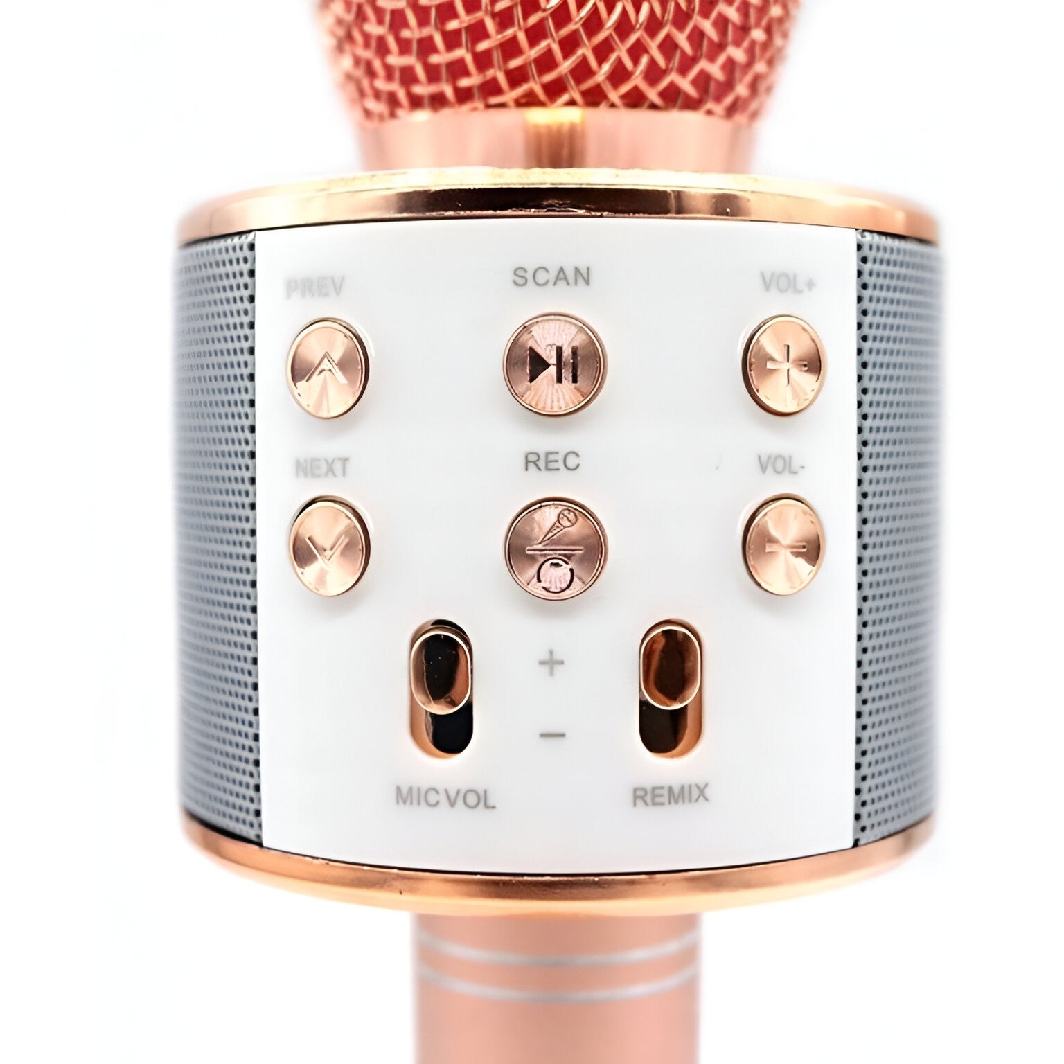 Microfon Karaoke, Flippy, pentru Copii, Bluetooth, Boxa Incorporata, Compatibil cu Orice Smartphone, Acumulator Integrat, Multifunctional, Rose Gold-3