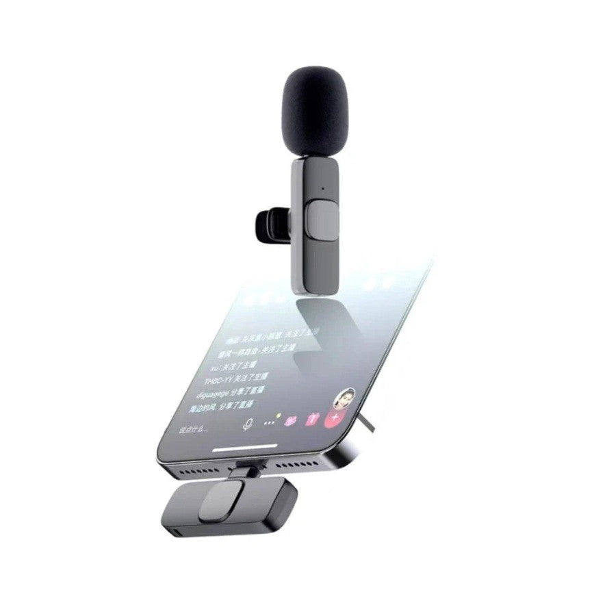 Microfon Lavaliera Wireless, Flippy, 1 Microfon si 1 Receptor Tip C, Autonomie 1-3h, Bluetooth 5.0, 70dB, Baterie 50 mAh, Negru-4