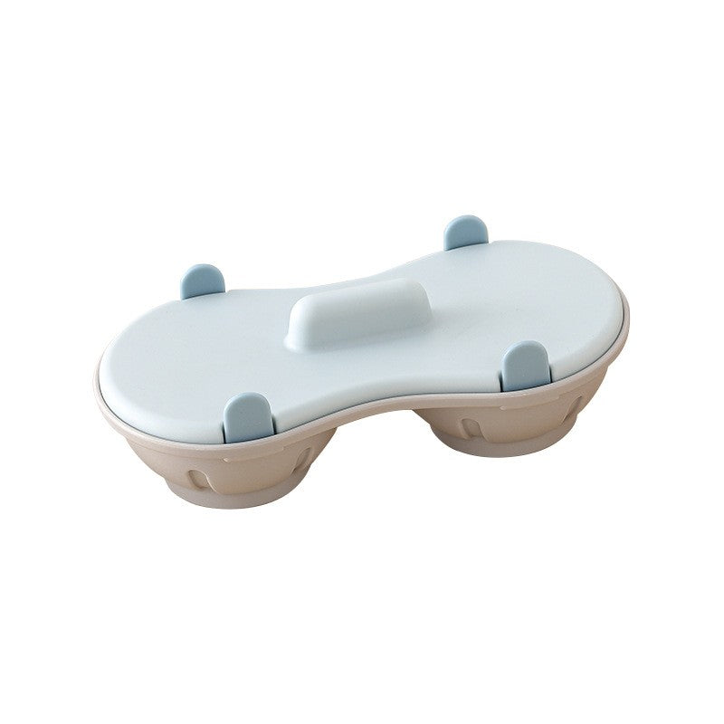 Recipient din Plastic Flippy, pentru PRegatit Oua la Microunde, 2 vase, Albastru-0