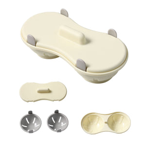 Recipient din Plastic Flippy, pentru PRegatit Oua la Microunde, 2 vase, Crem-0