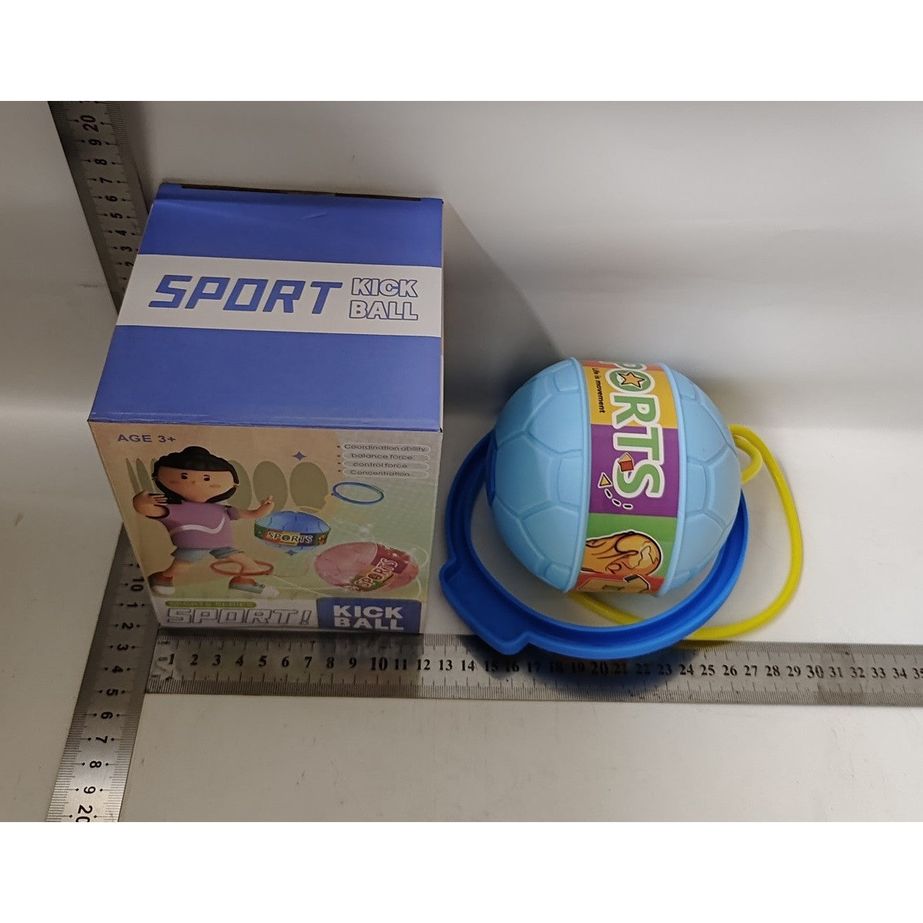 Minge pentru Sarit, Flippy, Tip Coarda Hula Hoop, Cerc 12 cm, Coarda 52 cm, Minge 12 x 11 cm, Functie Iluminat, 4-6 Ani, Plastic, Albastru-1
