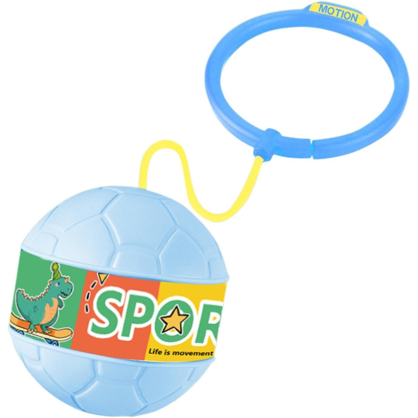 Minge pentru Sarit, Flippy, Tip Coarda Hula Hoop, Cerc 12 cm, Coarda 52 cm, Minge 12 x 11 cm, Functie Iluminat, 4-6 Ani, Plastic, Albastru-5