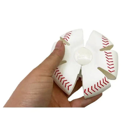 Minge UFO baseball Flippy cu deformare, diametru 8 cm, 3 ani +, lumini LED interactiva, minge magică OZN zburator, minge zburătoare, Alb-6