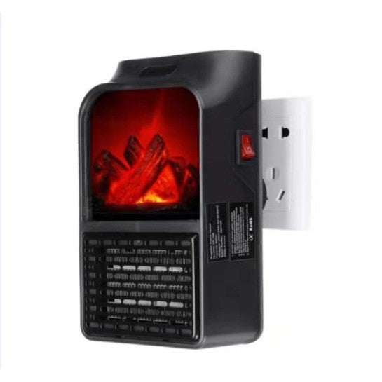 Mini Aeroterma Puternica Portabila Flippy, Putere 500W, Mini radiator electric cu Display LCD, efect de semineu si flacara, cu telecomanda-6