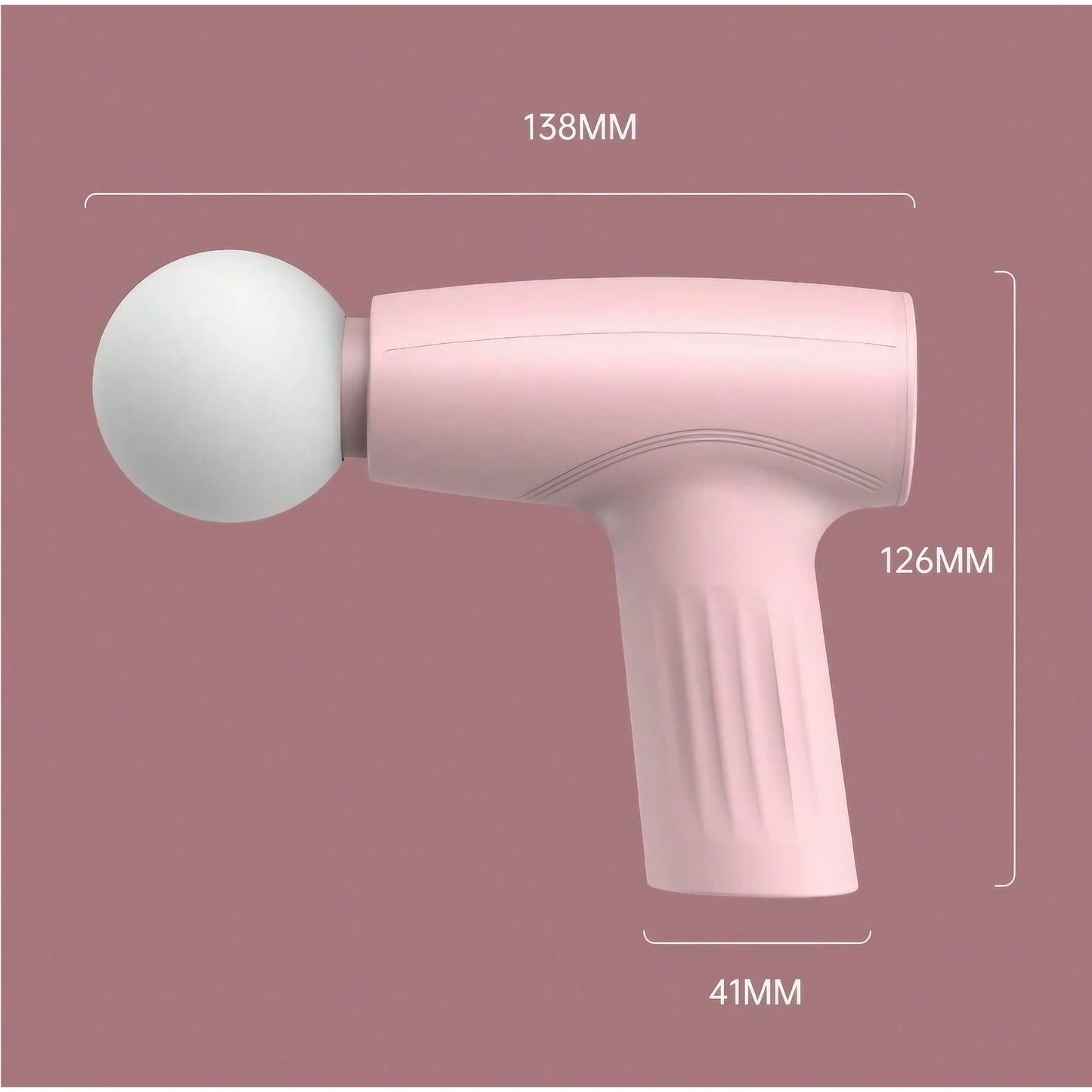 Mini Aparat de Masaj, Flippy, Tip Pistol, Incarcare USB Tip C, Portabil, Pentru Relaxare Musculara, Autonomie 120 Min, 3 Trepte de Viteza, Roz-3