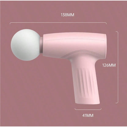 Mini Aparat de Masaj, Flippy, Tip Pistol, Incarcare USB Tip C, Portabil, Pentru Relaxare Musculara, Autonomie 120 Min, 3 Trepte de Viteza, Roz-3
