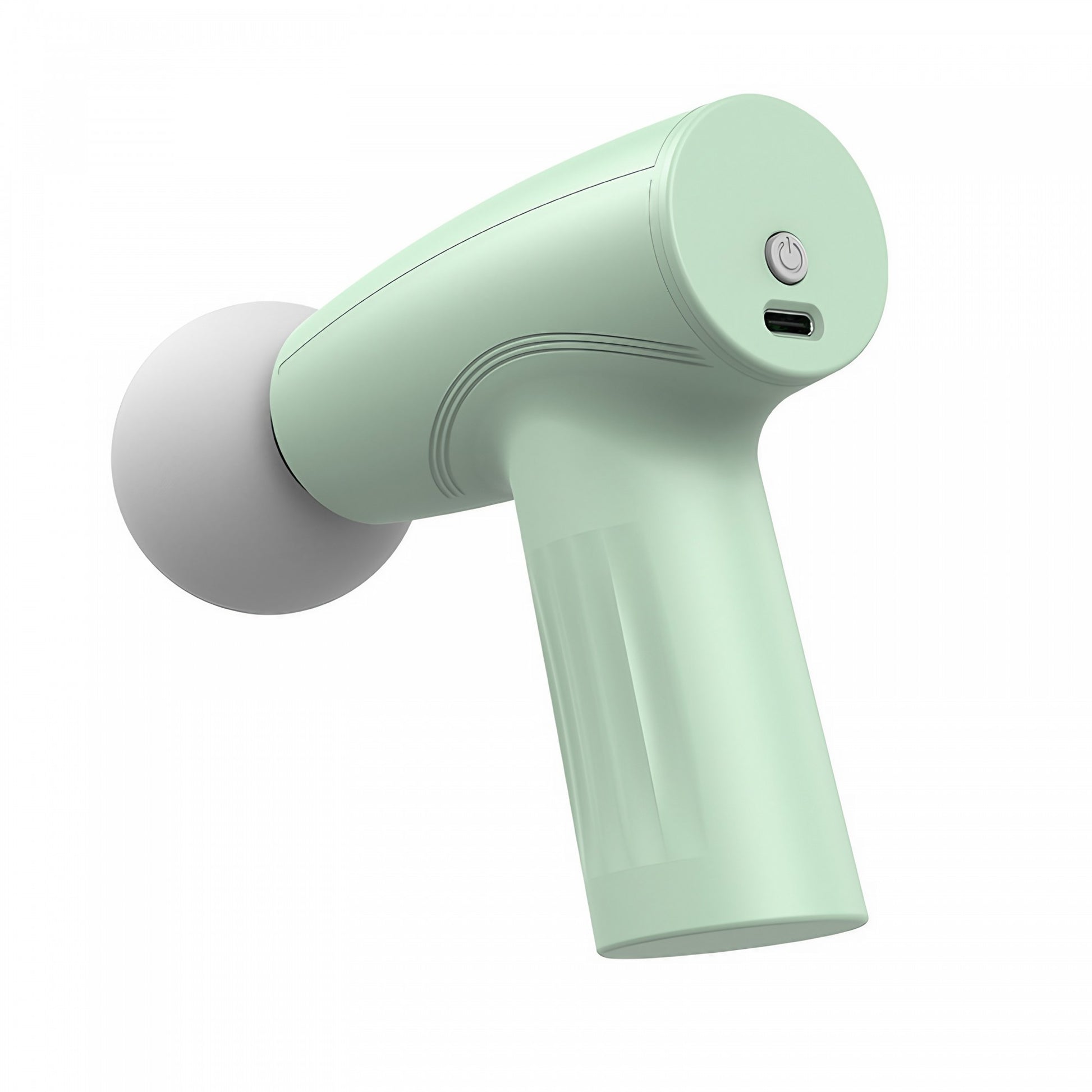 Mini Aparat de Masaj, Flippy, Tip Pistol, Incarcare USB Tip C, Portabil, Pentru Relaxare Musculara, Autonomie 120 Min, 3 Trepte de Viteza, Verde-0