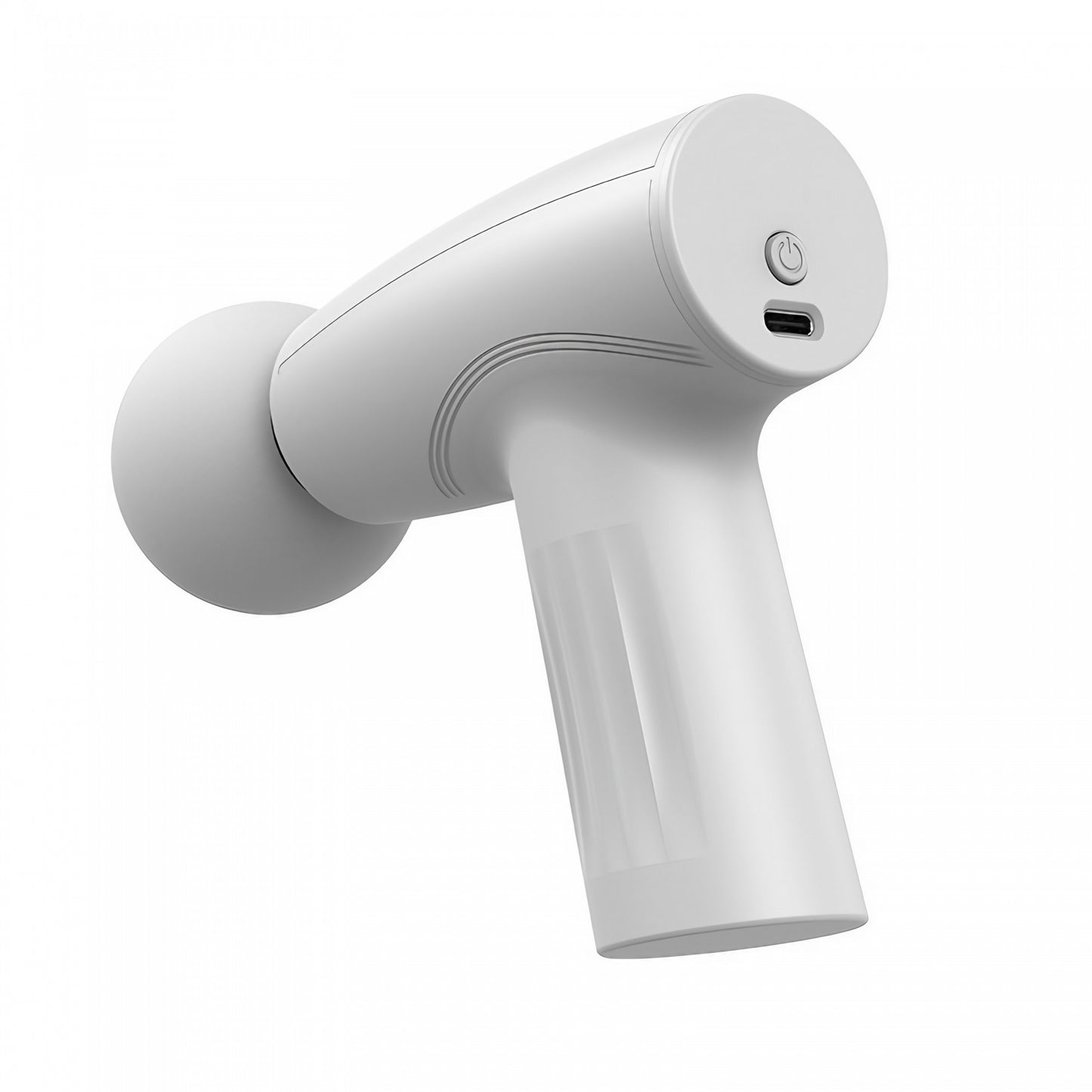 Mini Aparat de Masaj, Flippy, Tip Pistol, Incarcare USB Tip C, Portabil, Pentru Relaxare Musculara, Autonomie 120 Min, 3 Trepte de Viteza, Alb-0