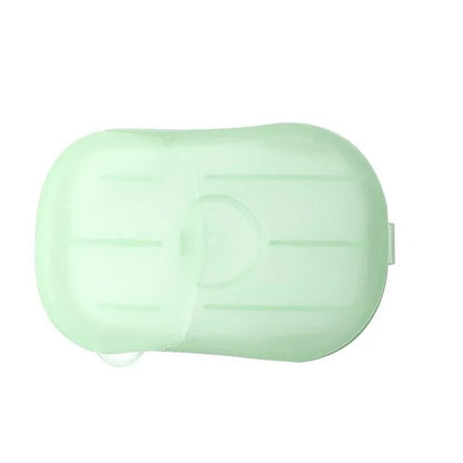 Mini Cutie de Sapun din Hartie, Flippy, de Unica Folosinta, Portabila, Potrivit pentru Calatorii, 20 buc, Verde-3