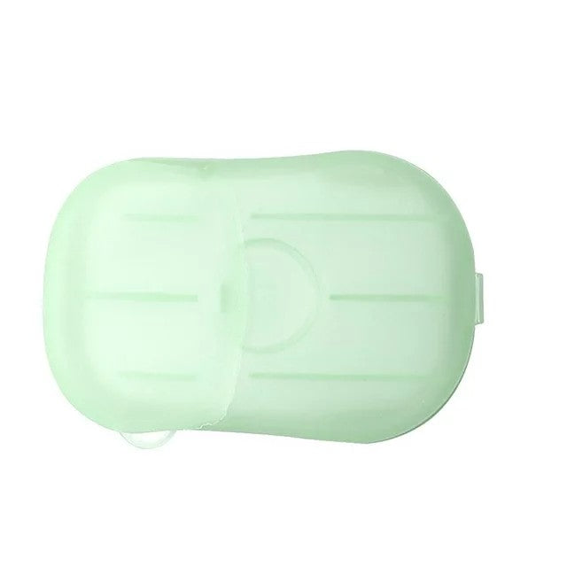 Mini Cutie de Sapun din Hartie, Flippy, de Unica Folosinta, Portabila, Potrivit pentru Calatorii, 20 buc, Verde-3