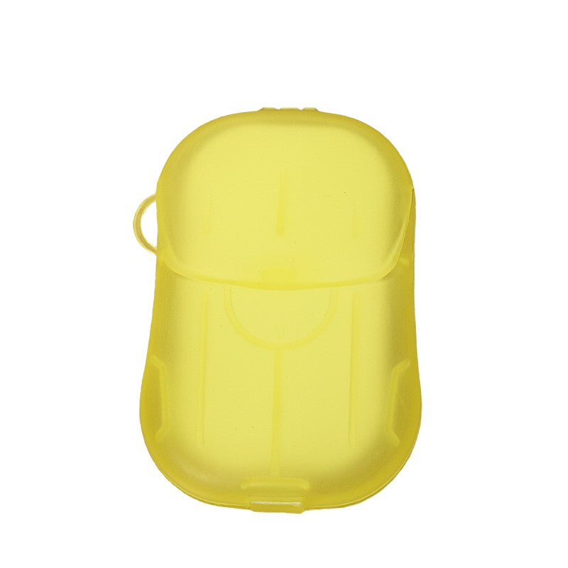 Mini Cutie de Sapun din Hartie, Flippy, de Unica Folosinta, Portabila, Potrivit pentru Calatorii, 20 foite, Galben-0