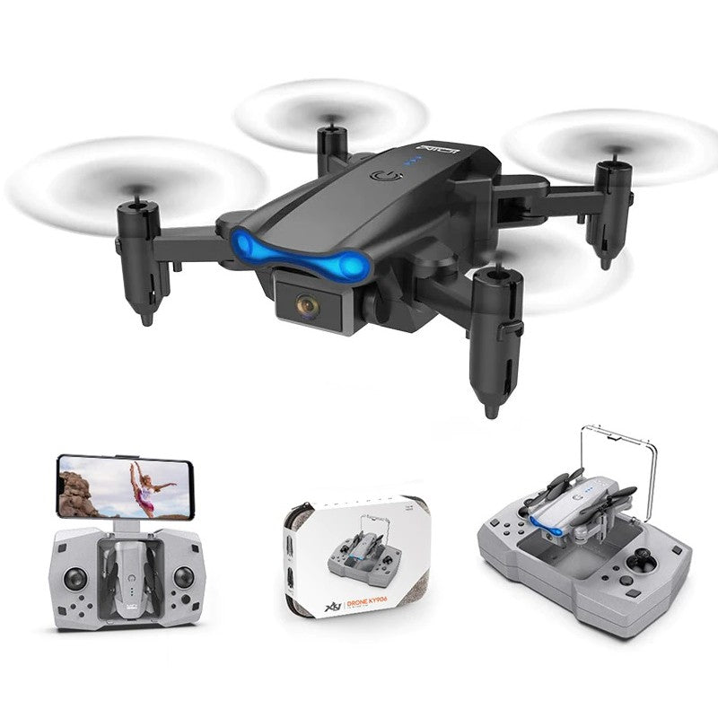 Mini Drona KY906 cu Telecomanda, Buton de Intoarcere Acasa si Camera cu Transmisie pe Telefon
