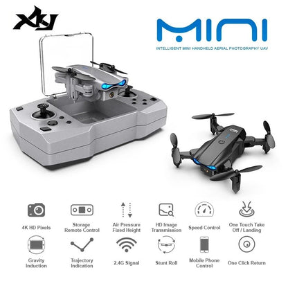 Mini Drona KY906 cu Telecomanda, Buton de Intoarcere Acasa si Camera cu Transmisie pe Telefon