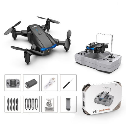 Mini Drona KY906 cu Telecomanda, Buton de Intoarcere Acasa si Camera cu Transmisie pe Telefon