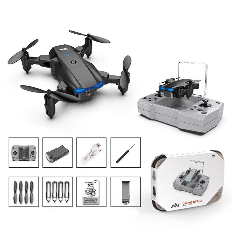 Mini Drona KY906 cu Telecomanda, Buton de Intoarcere Acasa si Camera cu Transmisie pe Telefon