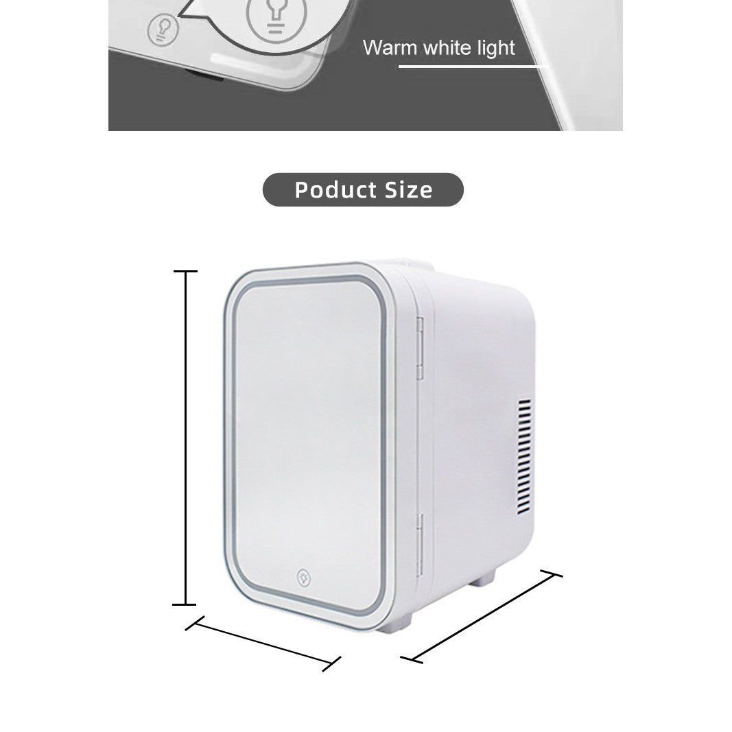 Mini frigider cosmetice, Flippy, dubla functie de incalzire/racire, portabil, 8L, alb-11