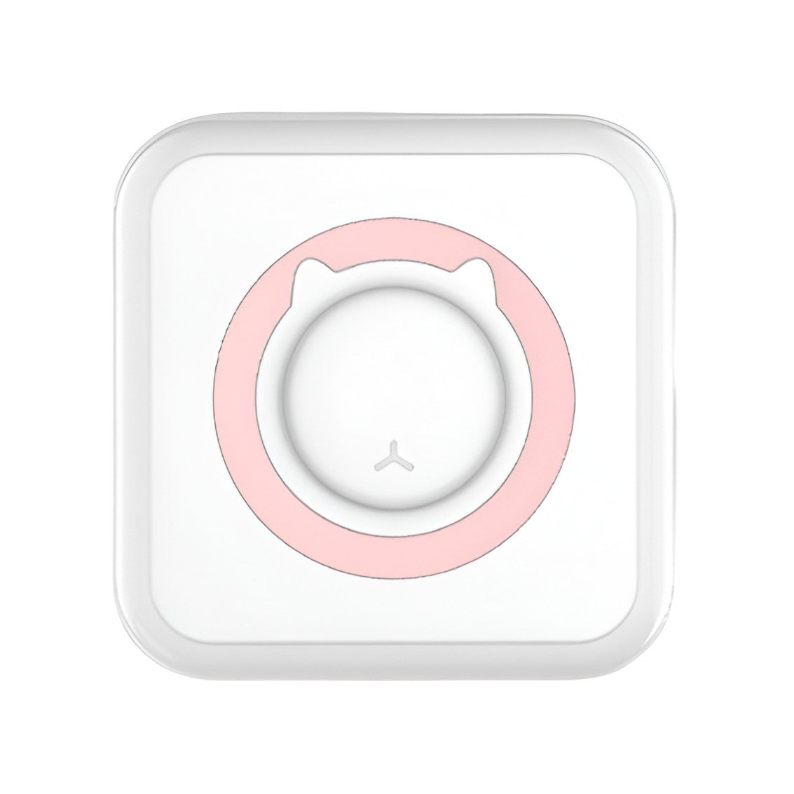 Mini Imprimanta Foto Portabila, Flippy, 5 Role de Hartie Termica, 5 Role Autocolante, 3 Role Colorate, Pixuri, Incarcare USB, Model Pisica, Alb Roz-0