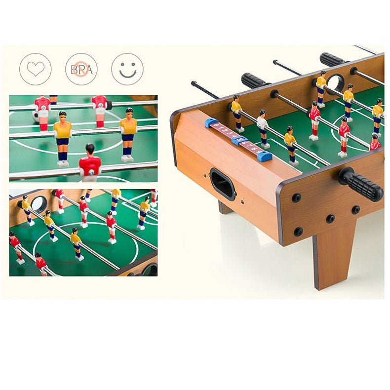 Mini Masa de Fotbal cu Teren si 18 Jucatori Flippy, 6 Manere, cu Tablou pentru Scor, din Metal, Lemn si ABS, 50 x 25 x 16 cm, cu Picioruse, pentru copii/adulti-2