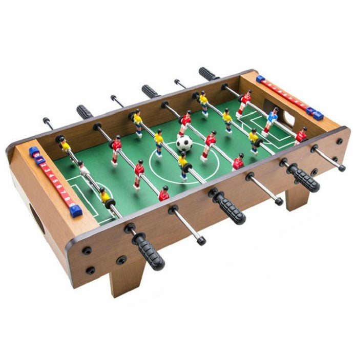 Mini Masa de Fotbal cu Teren si 18 Jucatori Flippy, 6 Manere, cu Tablou pentru Scor, din Metal, Lemn si ABS, 50 x 25 x 16 cm, cu Picioruse, pentru copii/adulti-0