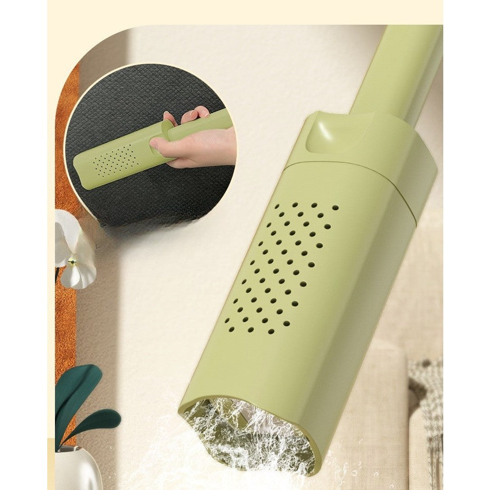 Mini Mop, Flippy, Pentru Uz Casnic, Sistem Autostoarcere, Portabil, Mop cu Burete, Rotire 180°,15 x 27.5 cm, Verde-2