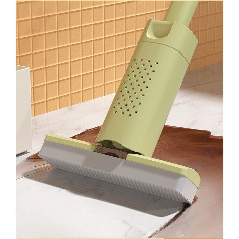 Mini Mop, Flippy, Pentru Uz Casnic, Sistem Autostoarcere, Portabil, Mop cu Burete, Rotire 180°,15 x 27.5 cm, Verde-4