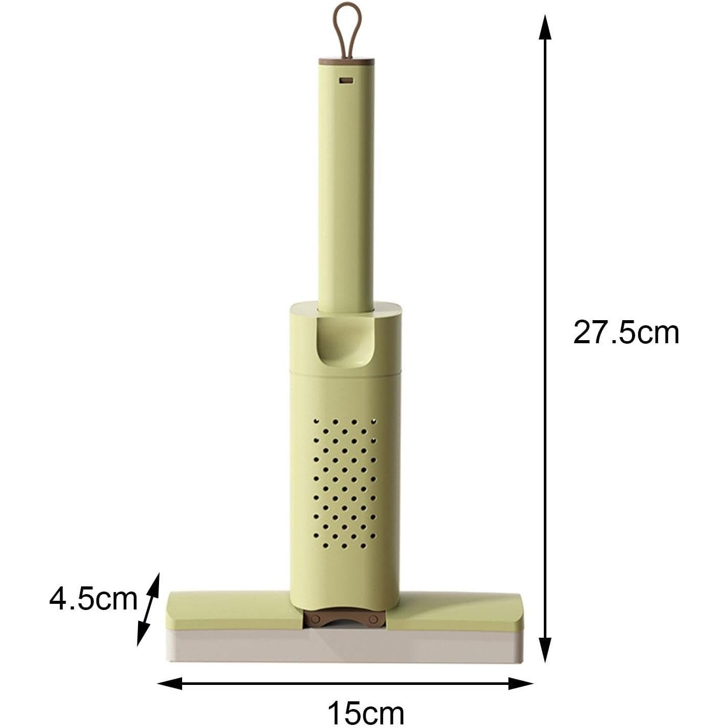 Mini Mop, Flippy, Pentru Uz Casnic, Sistem Autostoarcere, Portabil, Mop cu Burete, Rotire 180°,15 x 27.5 cm, Verde-7