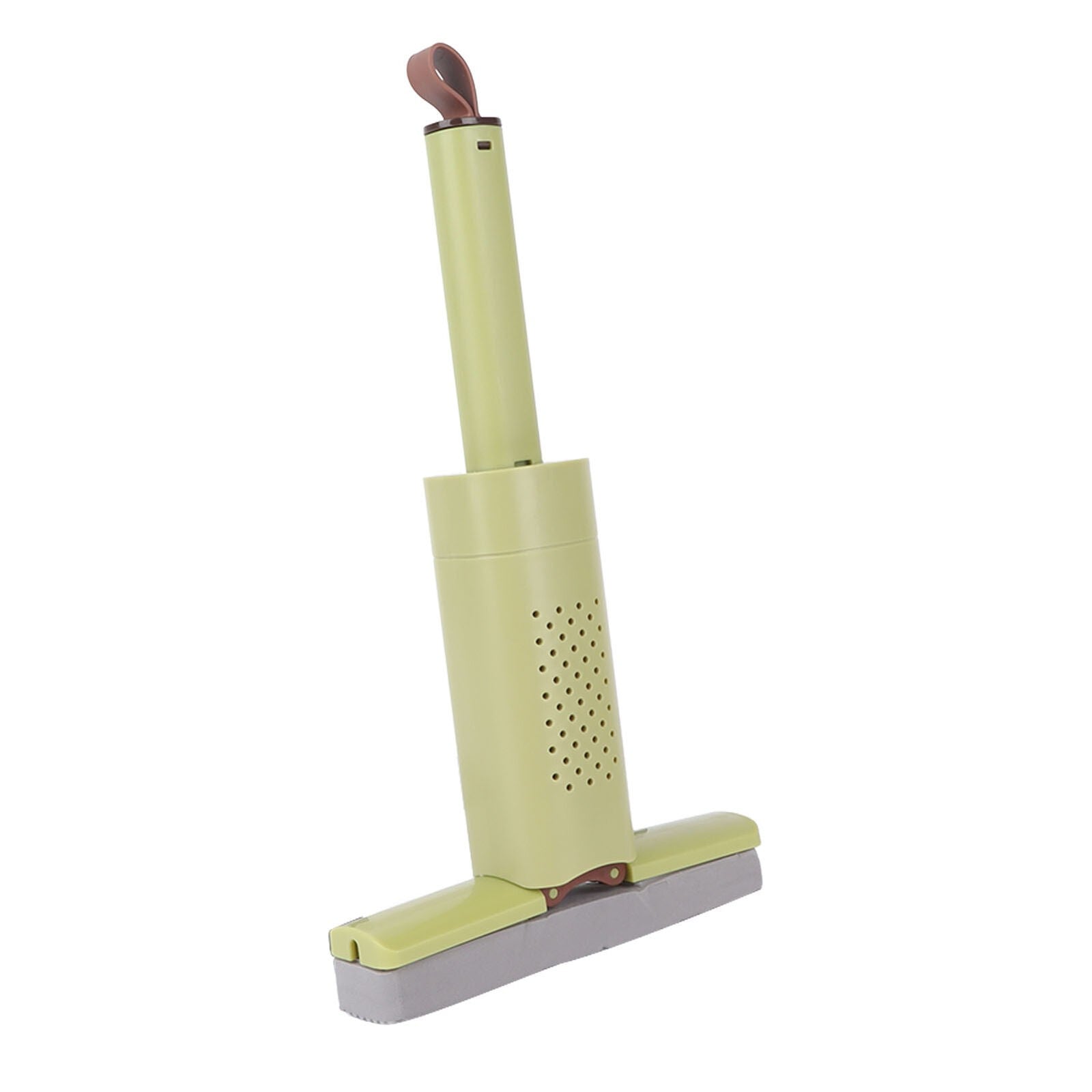 Mini Mop, Flippy, Pentru Uz Casnic, Sistem Autostoarcere, Portabil, Mop cu Burete, Rotire 180°,15 x 27.5 cm, Verde-9