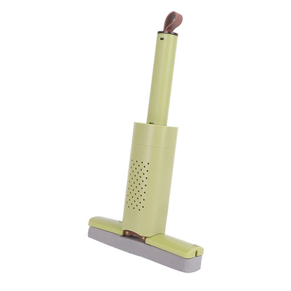 Mini Mop, Flippy, Pentru Uz Casnic, Sistem Autostoarcere, Portabil, Mop cu Burete, Rotire 180°,15 x 27.5 cm, Verde-11