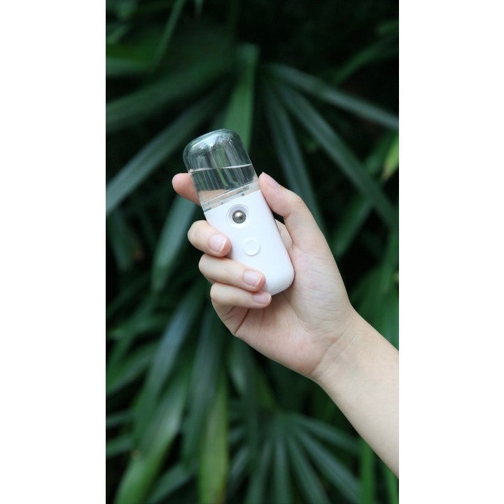 Spray de Hidratare Facială cu Tehnologie Nano, Flippy, Hidratare, Igienizare, Abur Rece, Încărcare USB, Capacitate 30 mL, 10cm, Alb-5