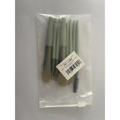 Mini set portabil 8 pensule de machiaj verzi, Flippy-3