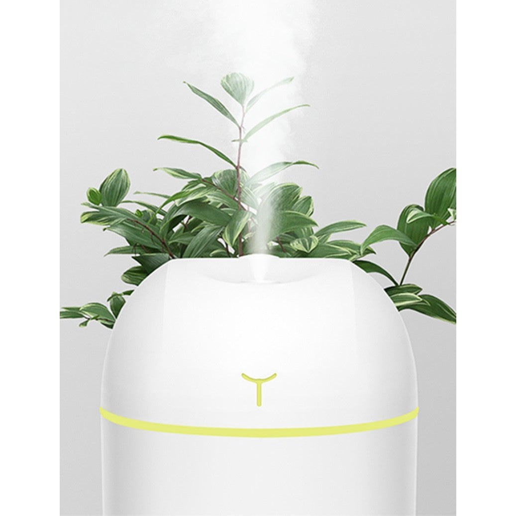Mini Umidificator Portabil, Flippy, 2 Moduri, Aromaterapie, Silentios, Lumina Ambientala, Incarcare USB, 220 ml, 8 x 8 x 10.3 cm, Alb-2