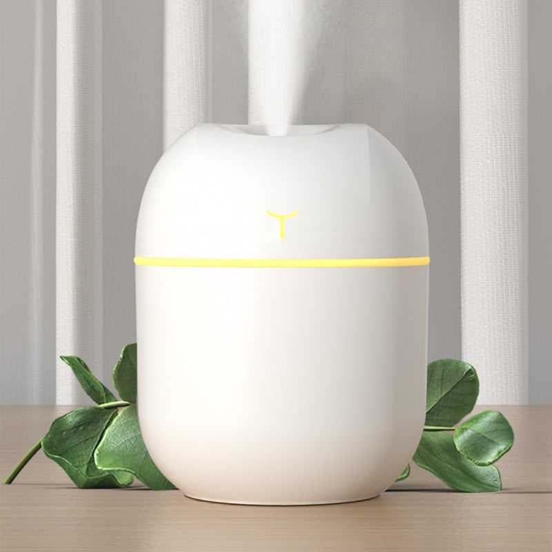 Mini Umidificator Portabil, Flippy, 2 Moduri, Aromaterapie, Silentios, Lumina Ambientala, Incarcare USB, 220 ml, 8 x 8 x 10.3 cm, Alb-4