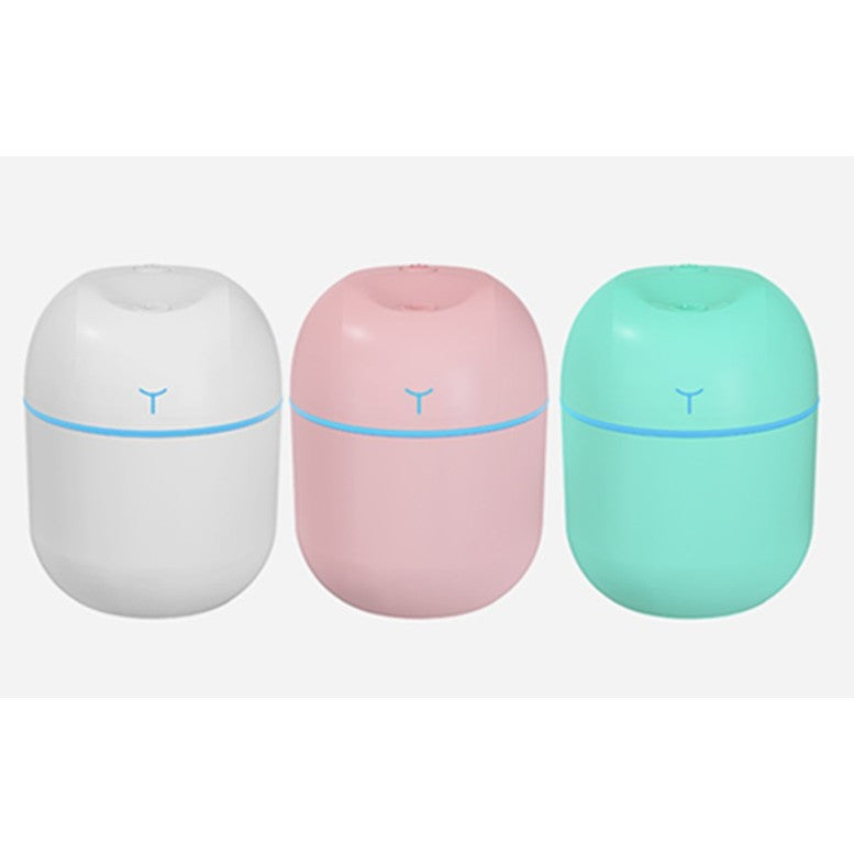 Mini Umidificator Portabil, Flippy, 2 Moduri, Aromaterapie, Silentios, Lumina Ambientala, Incarcare USB, 220 ml, 8 x 8 x 10.3 cm, Roz-5