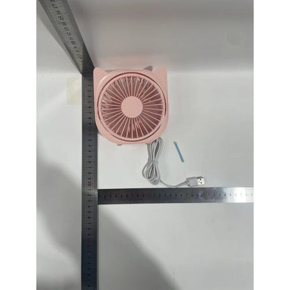 Mini ventilator pentru birou cu usb, Flippy, rotire 360 grade, 3 viteze, 13.5 x 12,8 cm, Roz-5