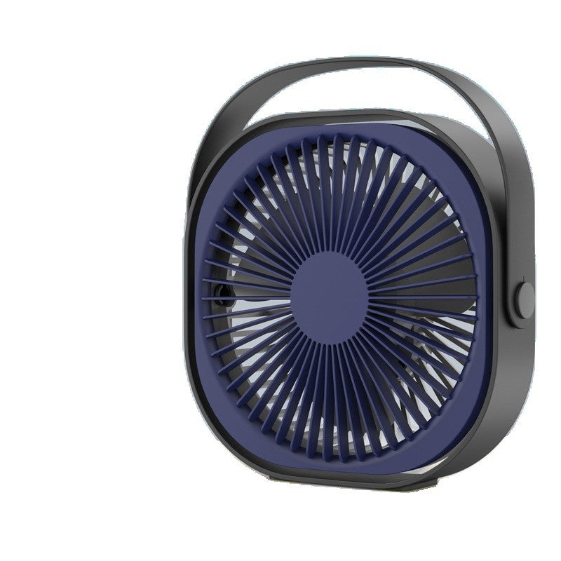 Mini ventilator pentru birou cu usb, Flippy, rotire 360 grade, 3 viteze, 1500 mA, 13.5 x 12,8, Albastru-4