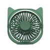Mini ventilator pentru birou cu usb, Flippy, rotire 360 grade, 3 viteze, 13.5 x 12,8 cm, Verde-0