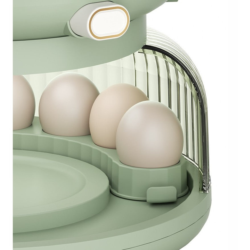 Dozator Etajat de Cereale Flippy, Rotativ 360, 6 Compartimente, Capacitate 10L, Cofraj Special pentru Oua, Vas pentru Scurgerea Cerealelor, 35x27.5 cm, Verde-6