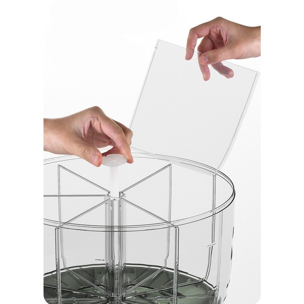 Dozator Etajat de Cereale Flippy, Rotativ 360, 6 Compartimente, Capacitate 10L, Cofraj Special pentru Oua, Vas pentru Scurgerea Cerealelor, 35x27.5 cm, Verde-7