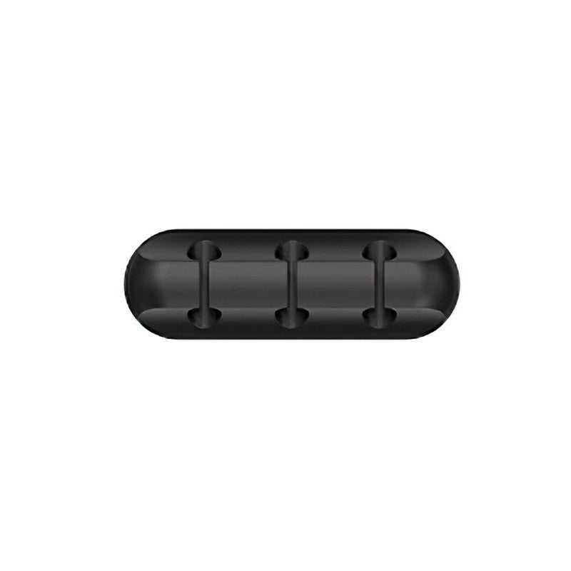 Organizator de Cabluri, Flippy, Autoadeziv, Multifunctional, 3 Locuri de Suport, 6.4x2.2cm, Negru-0