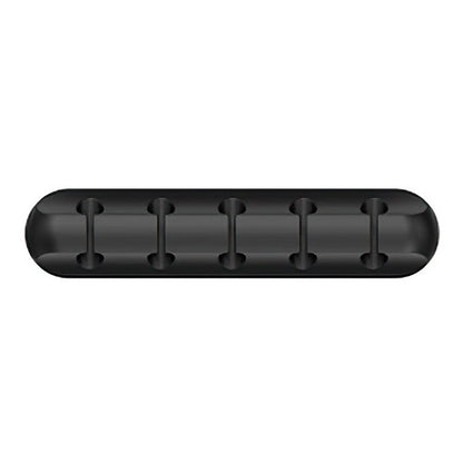 Organizator de Cabluri, Flippy, Autoadeziv, Multifunctional, 5 Locuri de Suport, 9.6x2.2cm, Negru-0