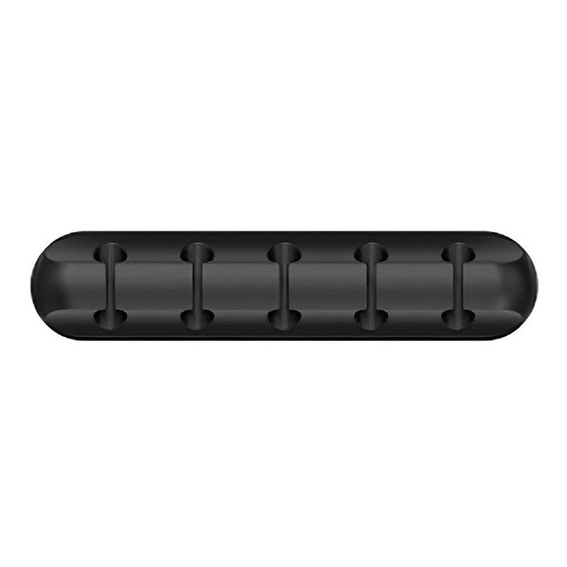 Organizator de Cabluri, Flippy, Autoadeziv, Multifunctional, 5 Locuri de Suport, 9.6x2.2cm, Negru-0