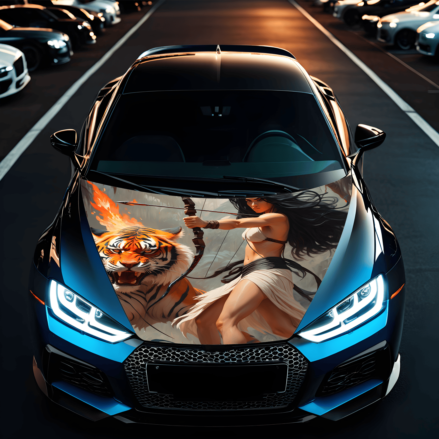 Folie Capota Auto "Hood Art" rezistenta la exterior, marime M (165 x 120cm) - Cod_ AVX-CAPOTA-010M-0