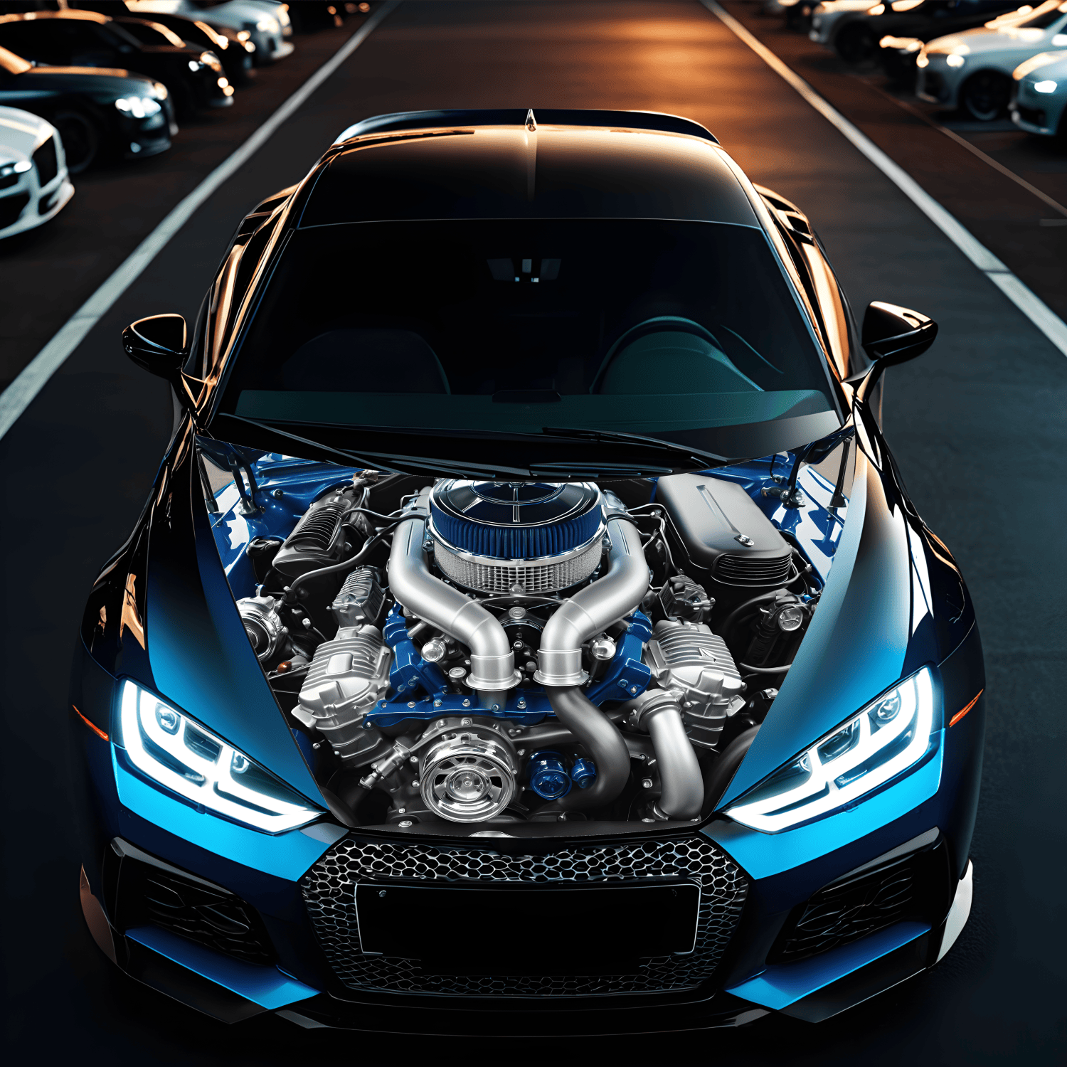 Folie Capota Auto "Hood Art" rezistenta la exterior, marime M (165 x 120cm) - Cod_ AVX-CAPOTA-019M-0