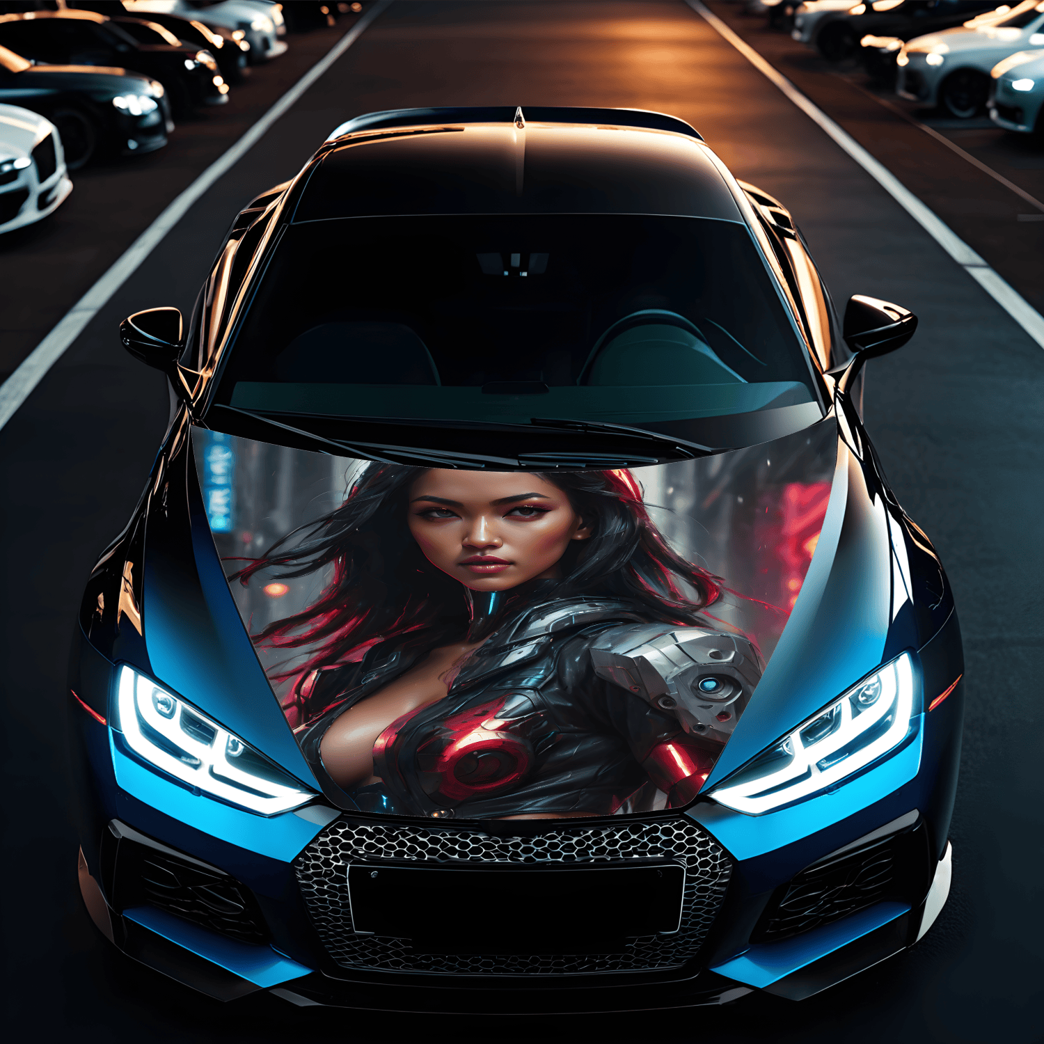 Folie Capota Auto "Hood Art" rezistenta la exterior, marime S (150 x 110cm) - Cod_ AVX-CAPOTA-001S-0