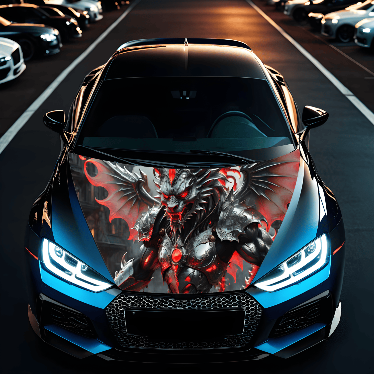 Folie Capota Auto "Hood Art" rezistenta la exterior, marime M (165 x 120cm) - Cod_ AVX-CAPOTA-025M-0